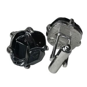 Sarah Coventry Vintage Dark Metallic Gray Cufflinks